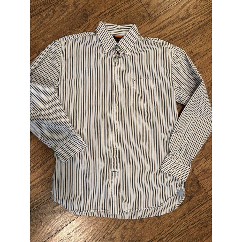 Tommy Hilfiger 80 S Cotton Stripe Shirt Men’s Medium